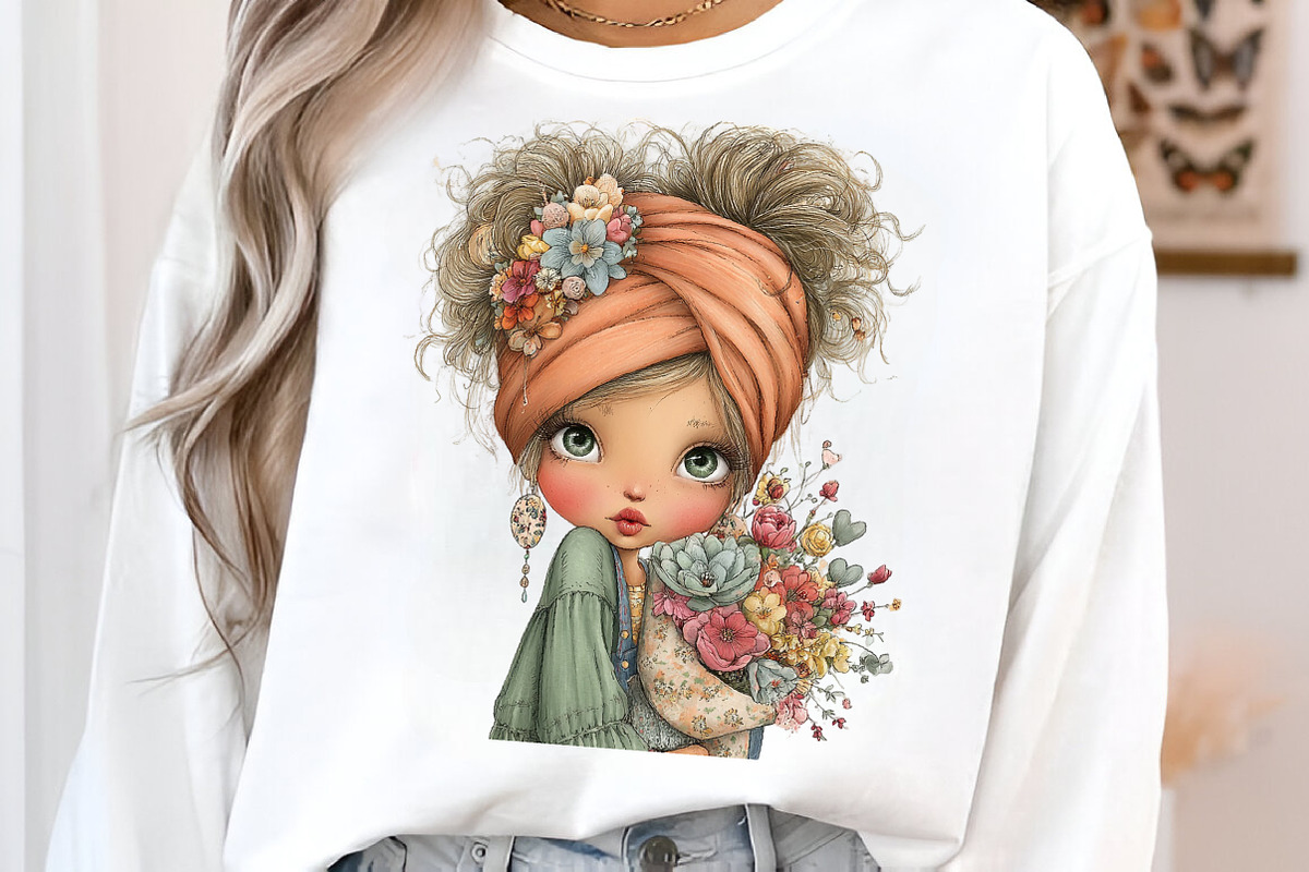 Quirky Valentine Day Girl Clipart, an Illustration by SinaCreation (Photo 8 of 11)