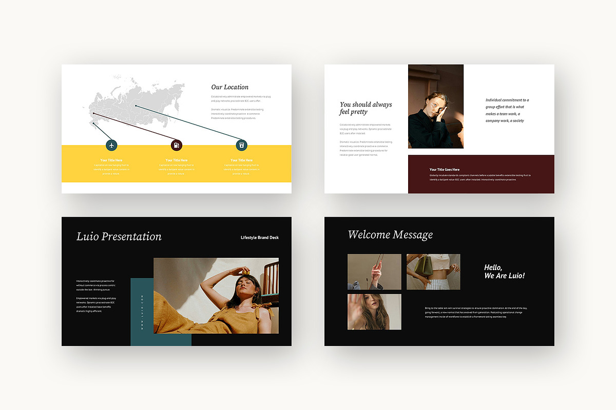 Luio : Lifestyle Brand Powerpoint, a Presentation Template by Punkl Camp (Photo 9 of 16)
