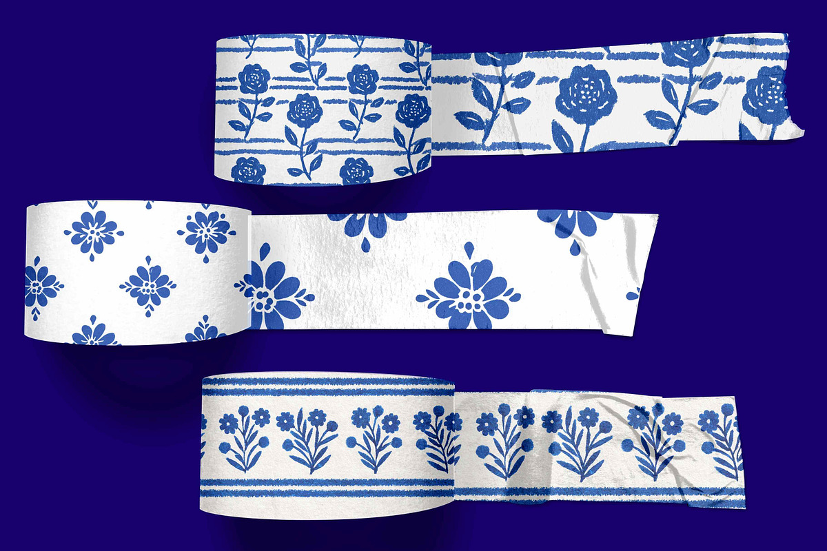 Cottagecore farmhouse Blue Patterns, a Pattern Graphic by Pattern Whimsy (Photo 4 of 8)