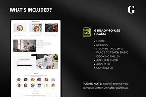 Food Blogger Wix Website Template