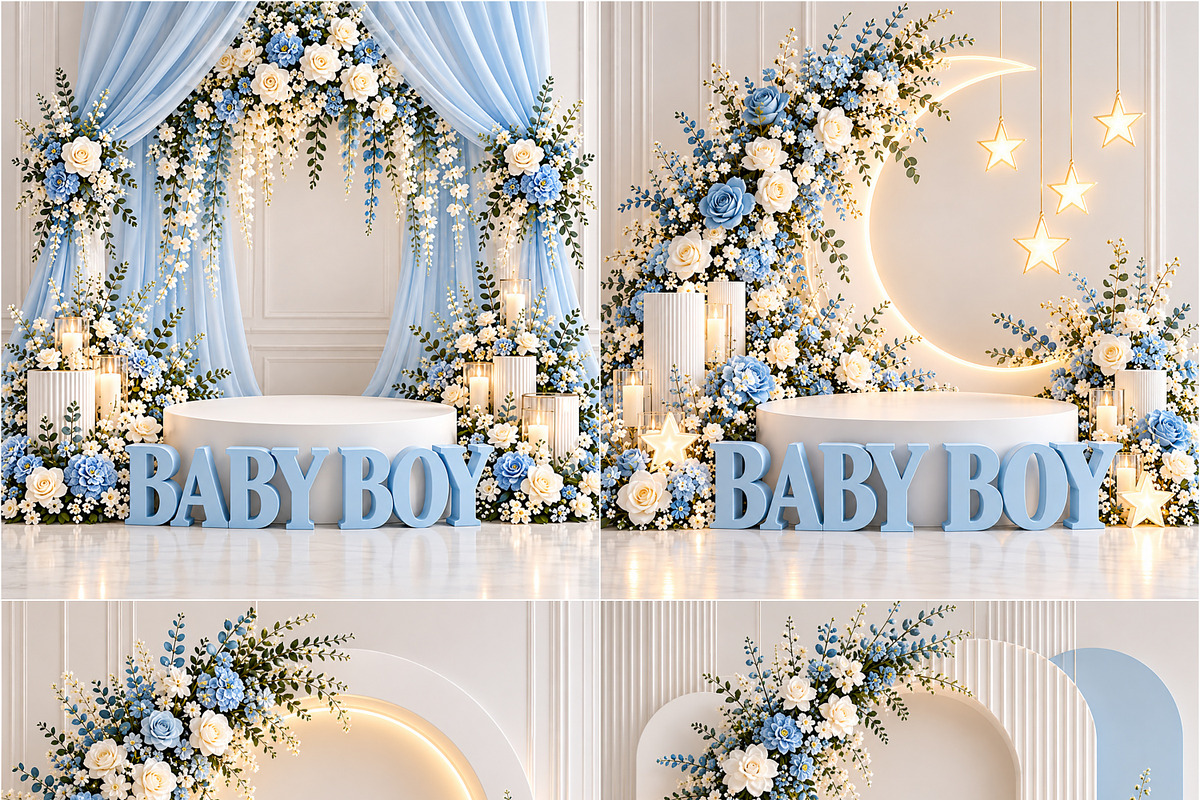 Baby Boy & Girl Maternity Backdrops, a Background Graphic by Walllow Creatives (Photo 2 of 3)