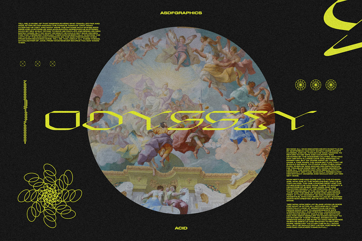 ACID FONT - ACID GRAPHICS TYPOGRAPHY, a Blackletter Font by ASDF Graphics (Photo 3 of 4)