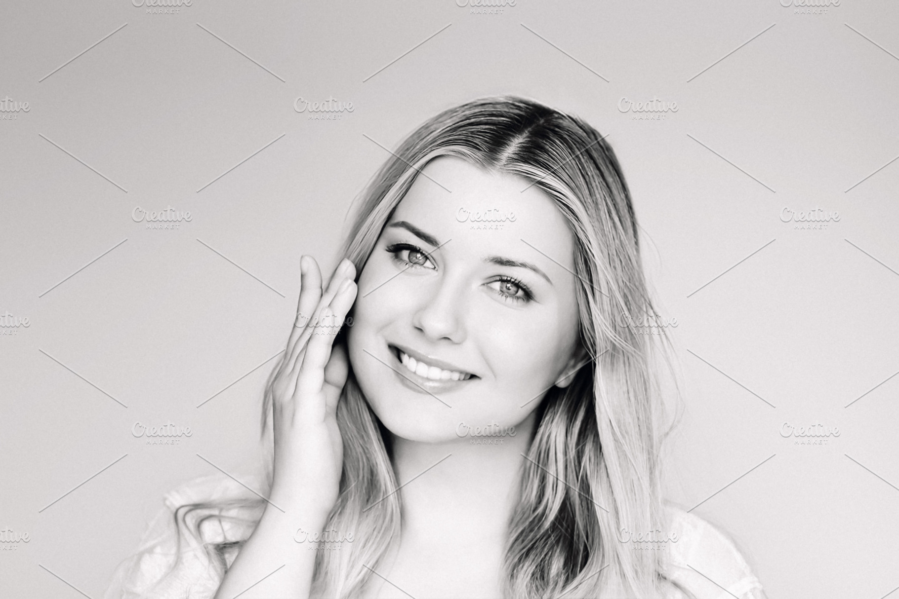 Natural beauty, skincare and cosmetics, smiling blonde woman wit, a Person Photo by Anneleven