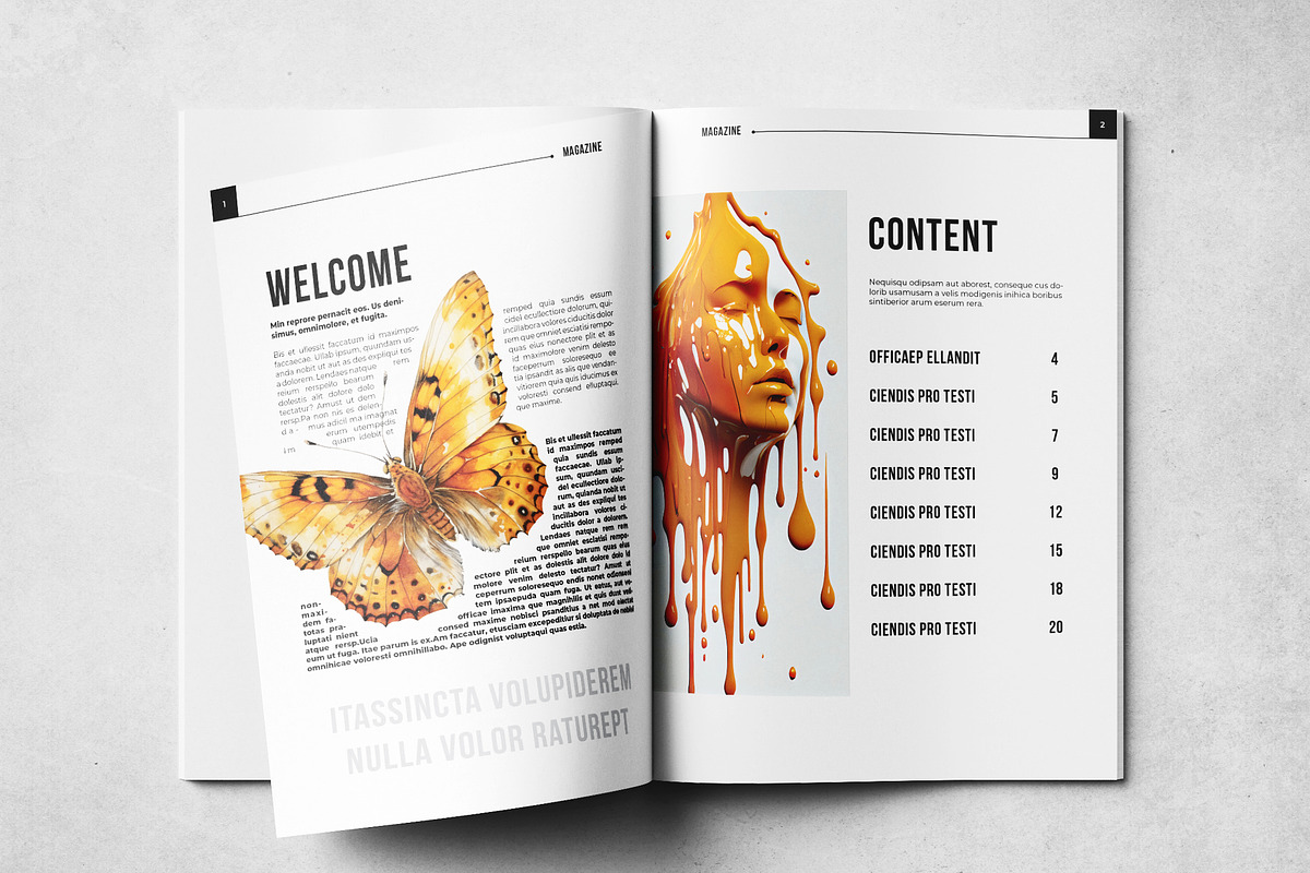 Magazine Layout Template, a Magazine Template by Grkic Creative (Photo 2 of 13)