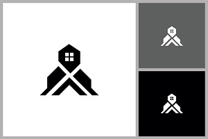 Modern Geometric House Icon, a Branding & Logo Template by quadrazo