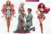 Love Affair Romantic Cliparts, a Person Illustration by ThatsDesignArt (Thumbnail 4 of 17)