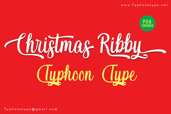 Christmas Ribby font preview 3