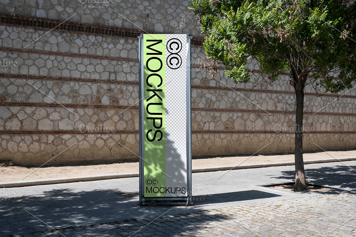 Madrid Banner Sign Mockup B005, an Advertising Mockup by CC Mockups (Photo 1 of 3)