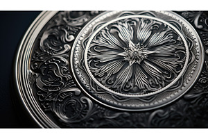 designs silver gradient medallion ai, an Arts & Entertainment Photo by pikepicture