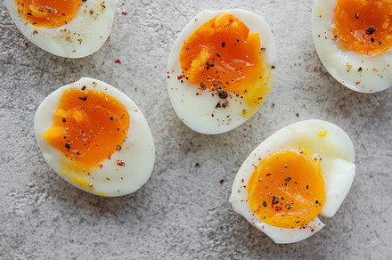 Boiled eggs and spices, a Food & Drink Photo by Olena Rudo