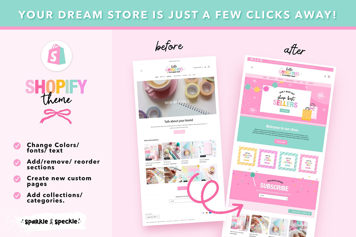 Playful Craft Shopify Theme, a Shopify Template by Sparkle & Speckle (Photo 6 of 10)