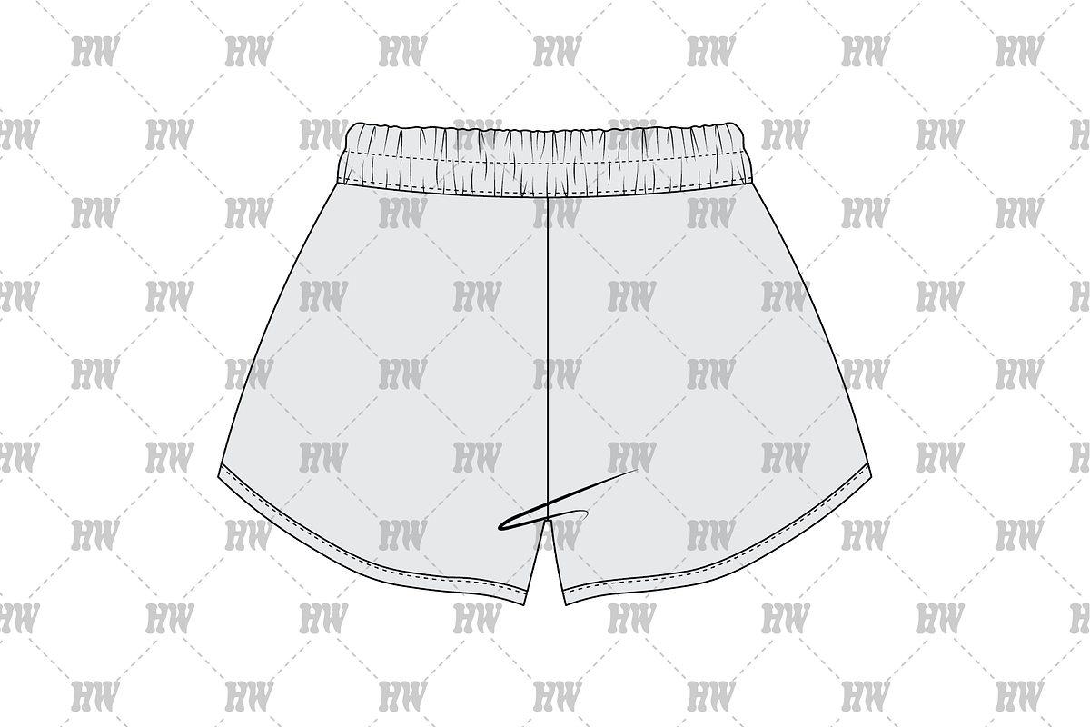 70's Athletic Shorts Fashion Flat, a Bottom Mockup by haydenwentworth (Photo 3 of 3)