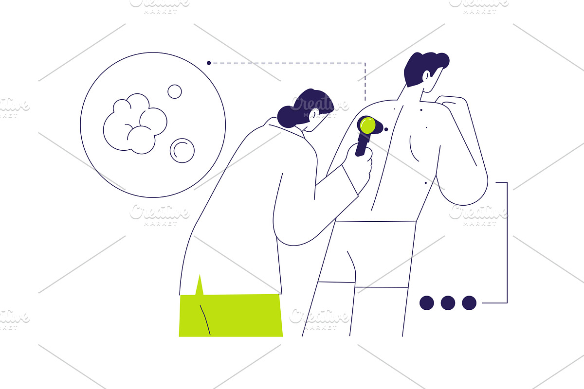 Skin cancer diagnosis abstract, a Healthcare Illustration by Visual Generation