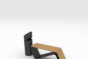 3D Model Bench Park 23