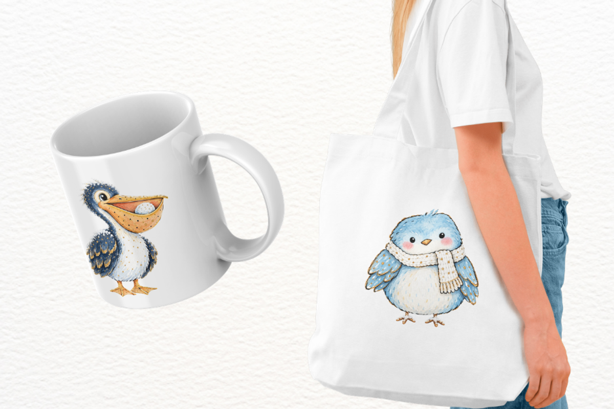 Winter Birds PNGs, an Animal Illustration by Markicha Art (Photo 3 of 5)
