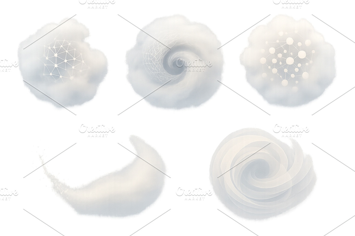 Cloud formations represented with, an Illustration by ZinetroN