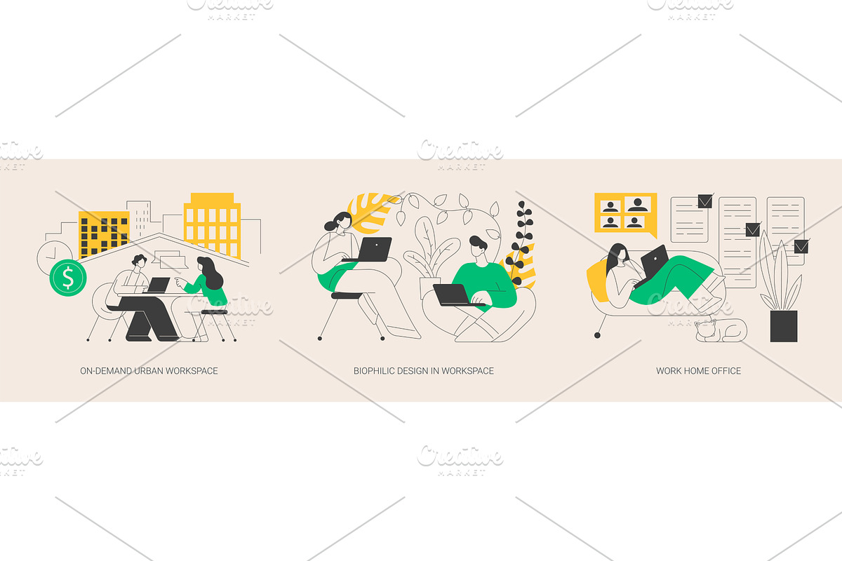 Workplace organization abstract, a Finance Illustration by Visual ...