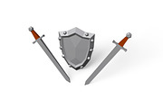 Shield and sword - 3d papercraft, a Templates & Theme by PAPER amaze (Thumbnail 2 of 5)