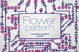 Seamless pattern with flowers