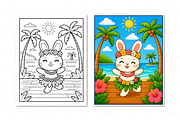 Tropical Island Friends Coloring, an Animal Illustration by Design Station (Thumbnail 5 of 7)