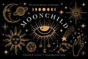 Celestial Art - Sun Moon Stars Space, a Texture Illustration by Rough Edges Supply Co. (Thumbnail 1 of 12)