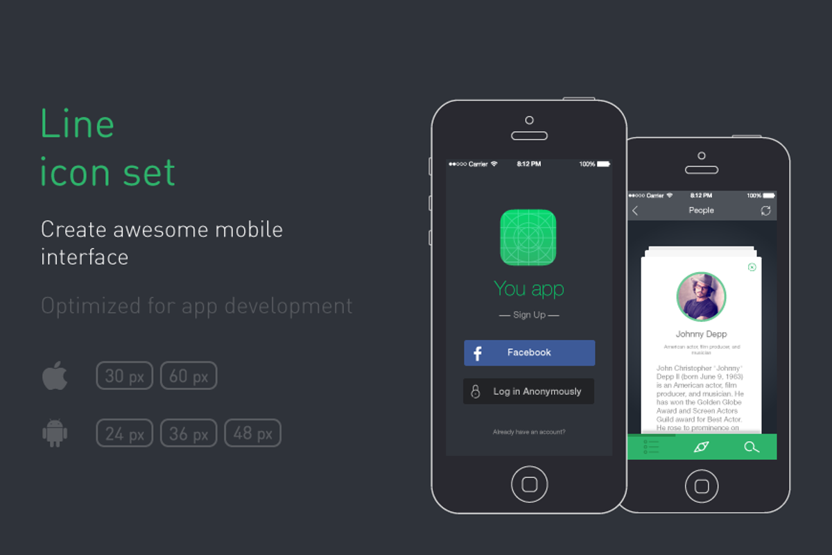 65 line vector icons preview 3