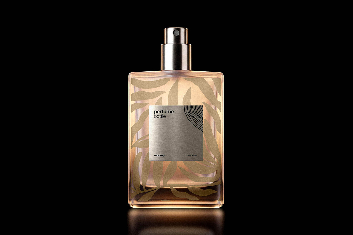 Perfume Bottle Mockup, a Packaging Mockup by Design Squad (Photo 1 of 4)