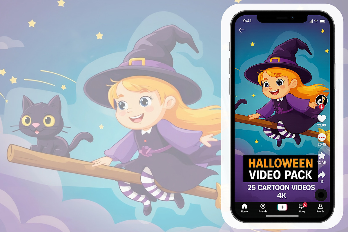Halloween Cartoon Video Backgrounds, a Scene 3D Model by MarisoArt (Photo 2 of 4)
