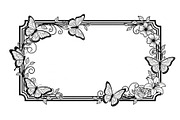 Butterfly Floral Frame SVG Bundle, an Illustration by Creativeshirt (Thumbnail 22 of 31)