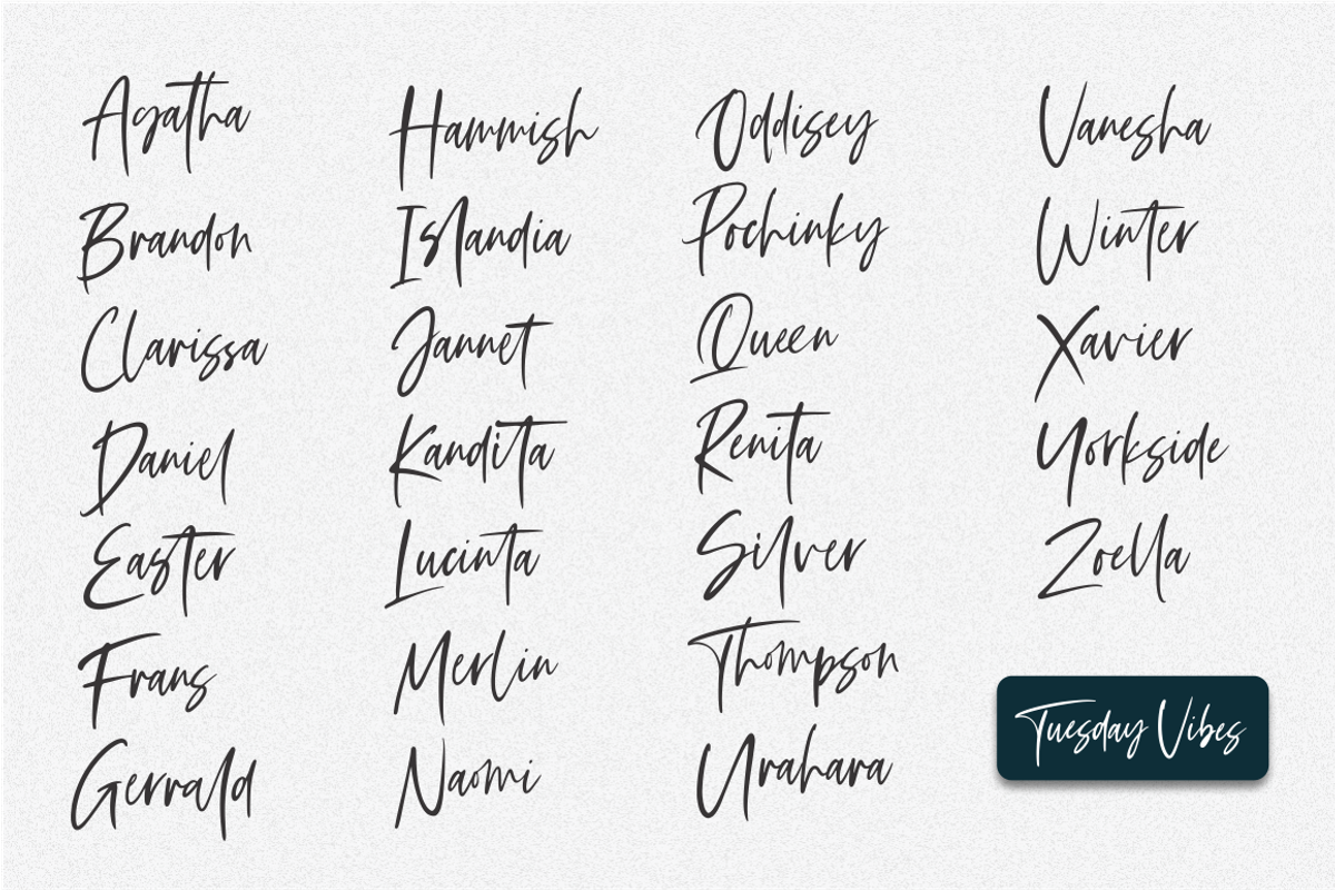 Tuesday Vibes - Handwritten Font preview 6