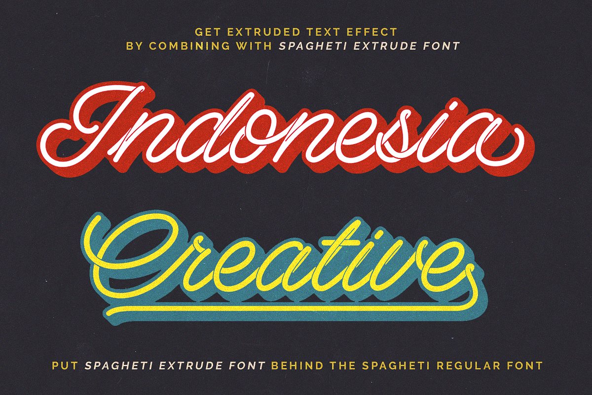 Spagheti Script - Stenciled Font preview 3