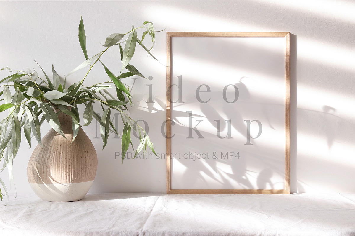 Video Photo Frame Mockup 3x4 MP4, a Product Mockup by PawMockups (Photo 1 of 9)