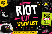 Riot Cut Brutalist, a Blackletter Font by Art StoreID (Thumbnail 1 of 8)