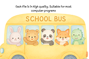 Back to School Kawaii Clipart, an Illustration by PassionPNGcreation (Thumbnail 4 of 8)