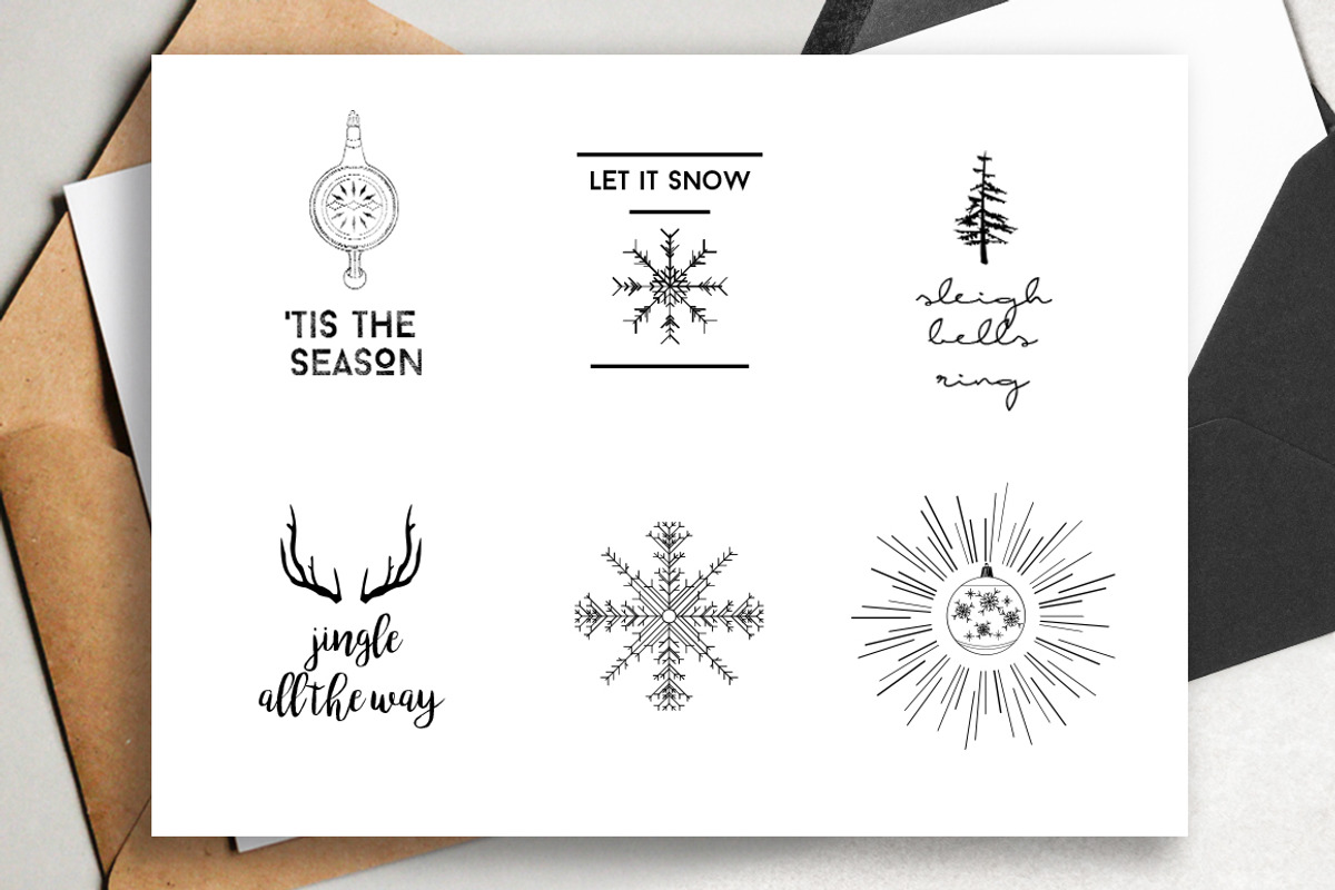 Vintage Christmas Card Badges Pack, a Templates & Theme by Aloha Philly (Photo 2 of 6)