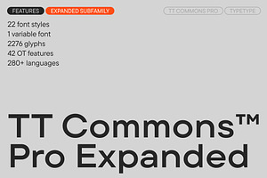 TT Commons Pro Expanded, a Sans Serif Font by TypeType