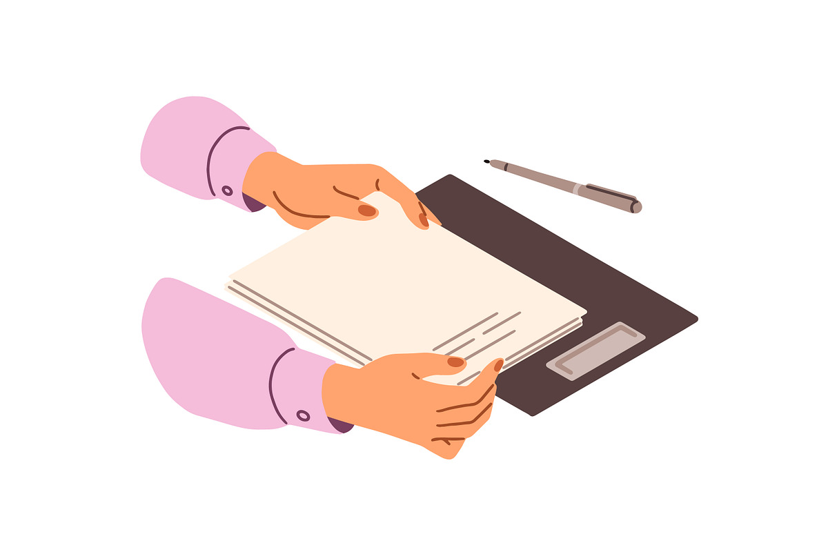 Signing of formal documents set, a Work Illustration by PaperTrident (Photo 5 of 7)