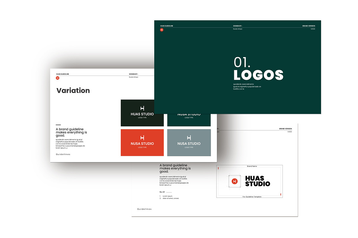 Huas Brand Guideline Presentation, a Presentation Template by Studio Artisan (Photo 4 of 10)