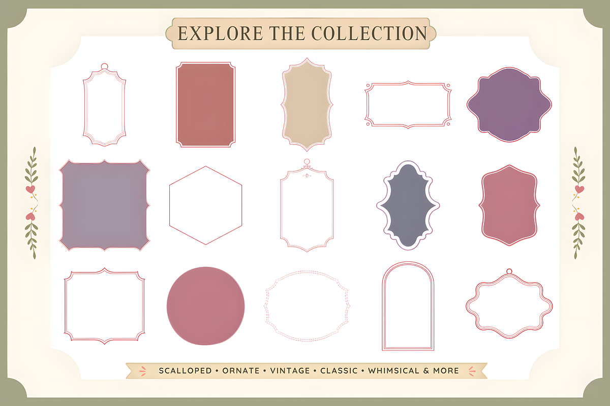 Poster Frame Stamps for Procreate, a Brush Add-On by HopeArtIllustration (Photo 4 of 13)