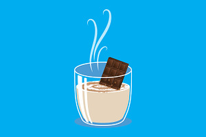 Chocolate in hot milk