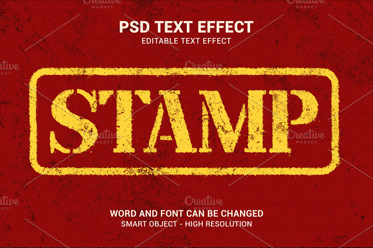 Vintage Rubber Stamp Editable text, a Layer Style Add-On by bdrobin (Photo 1 of 2)