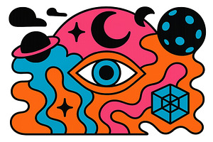 Bold and colorful vector, an Illustration by ZinetroN