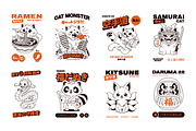Kawaii Japan Vector Stickers, a Decorative Illustration by SergeyBitos (Thumbnail 10 of 12)