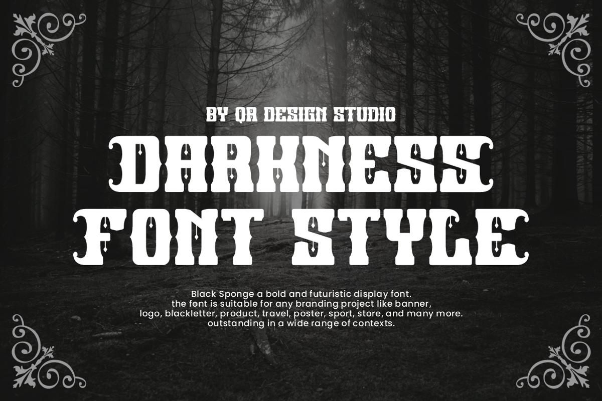 Black Sponge - Gothic Font, a Blackletter Font by QR Design Studio (Photo 4 of 8)