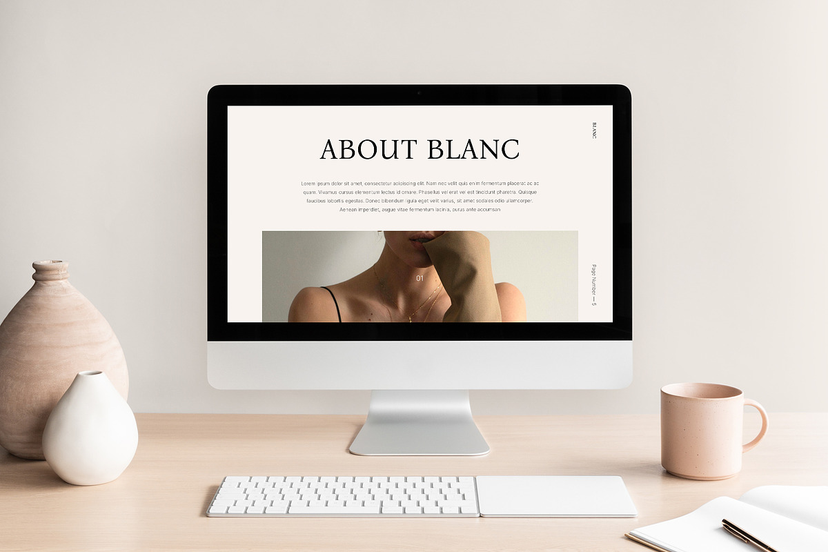 Blanc Keynote Presentation, a Presentation Template by Visuel Colonie® (Photo 3 of 9)
