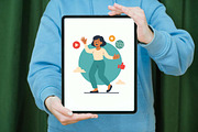 12 Happy Man Woman in Digital World, a Person Illustration by jongcreative (Thumbnail 2 of 7)