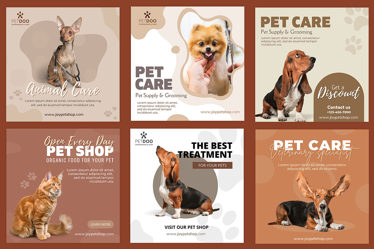 Canva instagram Pets Template, a Social Media Template by illycreative (Photo 2 of 6)