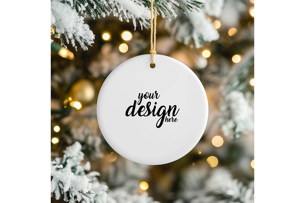 Ceramic Ornament Mockup, a Merchandise Mockup by EmpaviMockups (Photo 6 of 6)