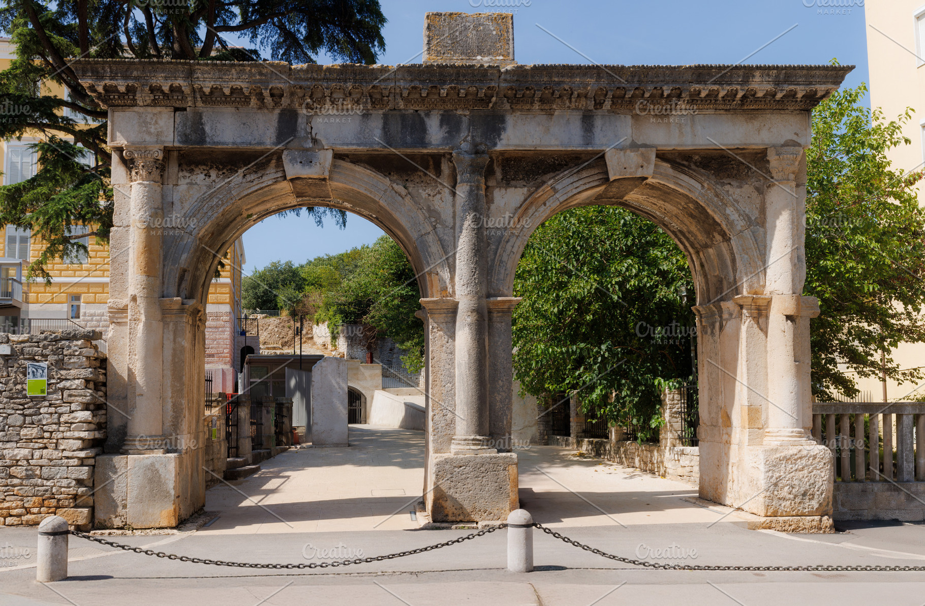 Twin Gates also called Porta Gemina or Dvojna vrata in Pula, Croatia, an Architecture Photo by Bepslabor