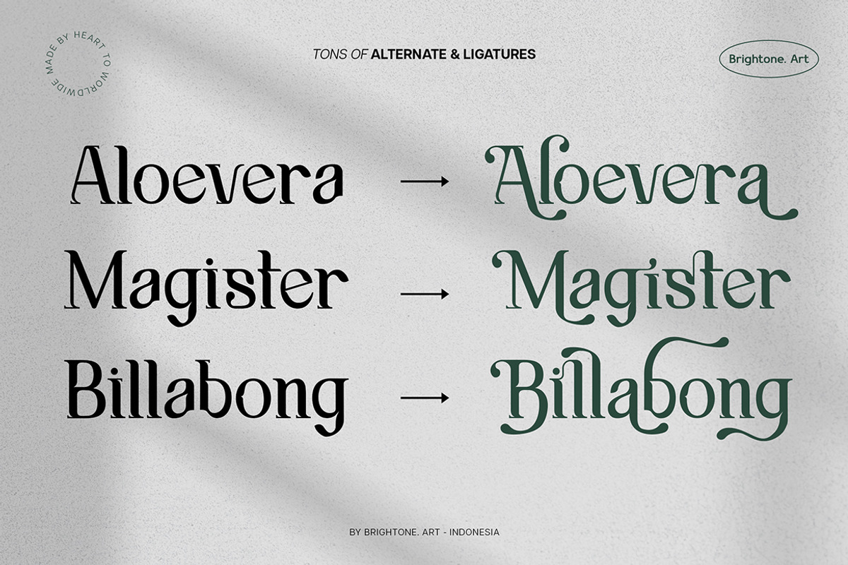 Arctiflow -Modern Serif Font, a Serif Font by Brightone (Photo 3 of 10)